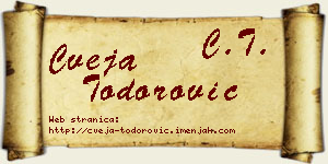 Cveja Todorović vizit kartica